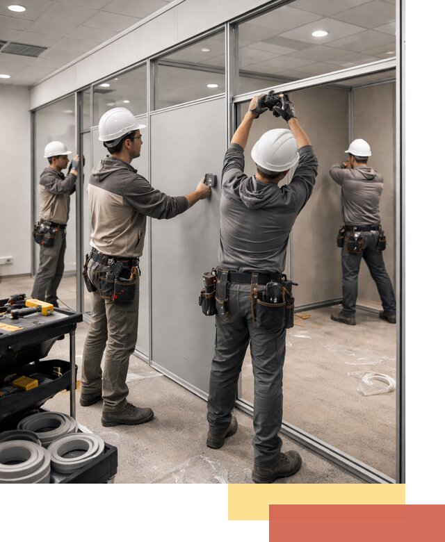 Мобильные офисные перегородки под ключ в Клинцах