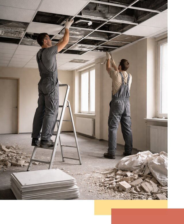 Демонтаж потолков Армстронг профессионально в Клинцах