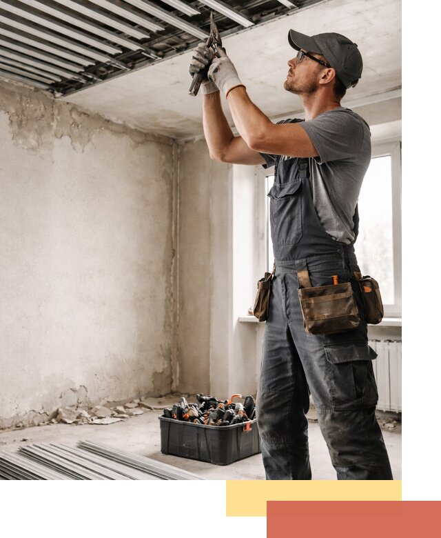 Демонтаж реечного потолка в Клинцах быстро и аккуратно