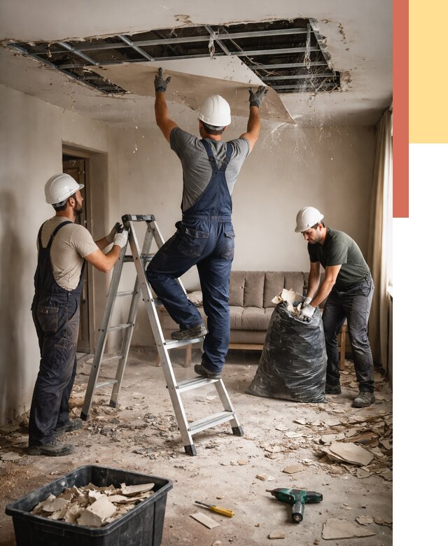 Демонтаж гипсокартонного потолка в Клинцах от 437 руб. за м2 — ОТДЕЛОЧНИК-Клы