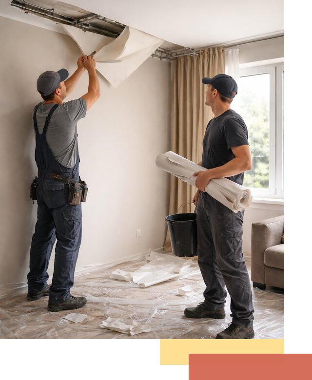 Демонтаж натяжного потолка в Клинцах быстро и аккуратно