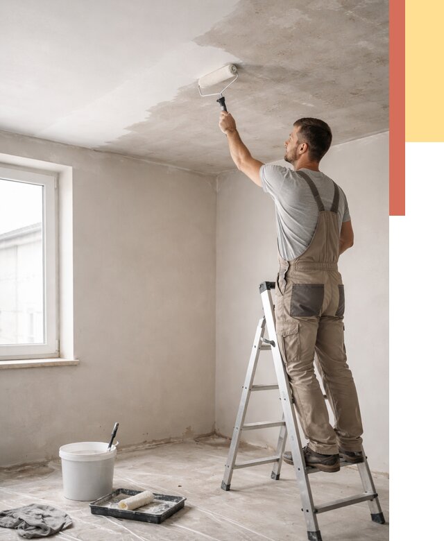 Грунтовка потолка в Клинцах от 2599 руб. — быстро и недорого | ОТДЕЛОЧНИК-Клы