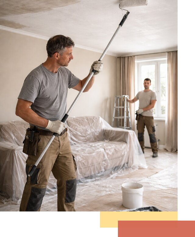 Грунтовка потолка в Клинцах — подготовка под покраску и отделку