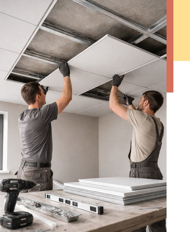 Монтаж кассетного потолка в Клинцах от 4678 руб/м2 — установка и сборка | ОТДЕЛОЧНИК-Клы