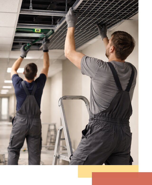 Монтаж потолка Грильято в Клинцах: установка под ключ качественно