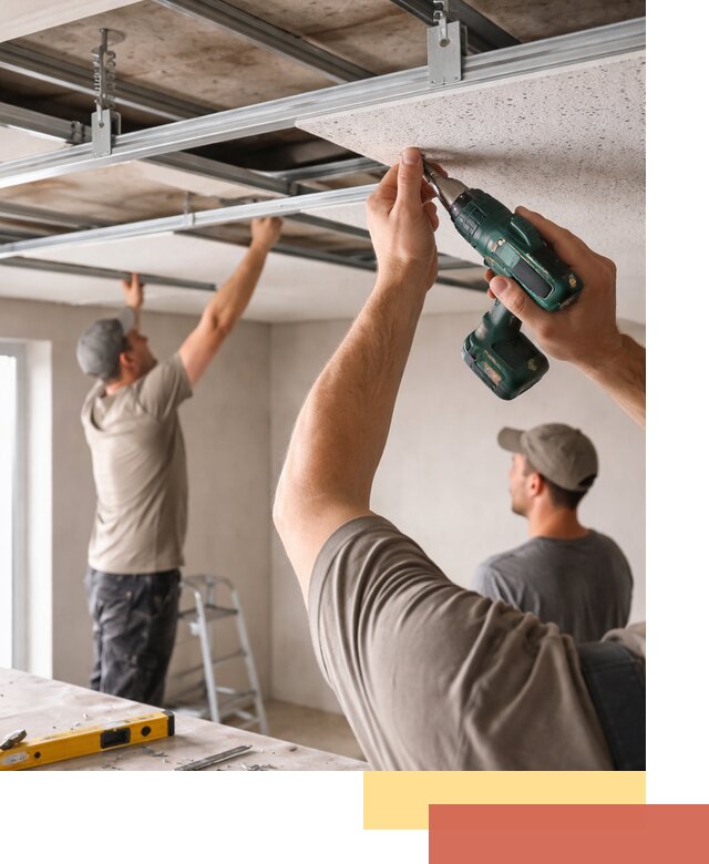 Монтаж акустического потолка в Клинцах под ключ