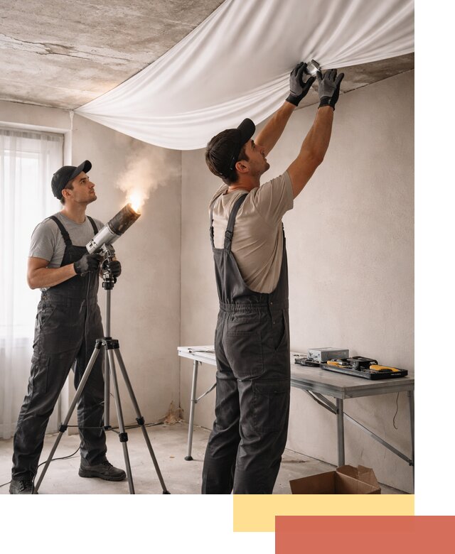 Установка натяжного потолка под ключ в Клинцах