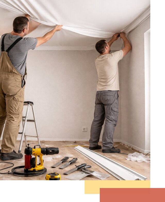 Монтаж ПВХ натяжного потолка в Клинцах качественно и быстро