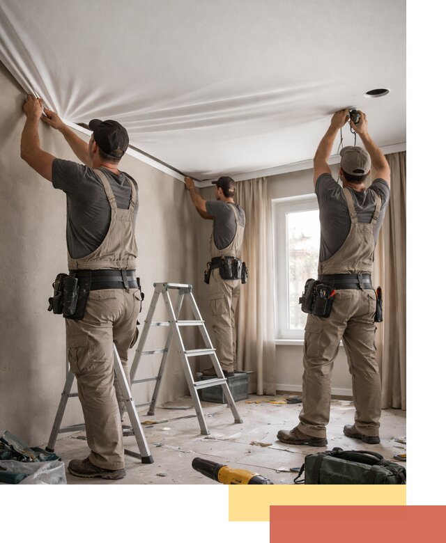 Монтаж матового натяжного потолка в Клинцах качественно и быстро