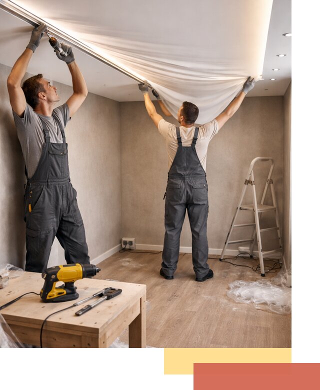 Монтаж натяжного потолка с подсветкой в Клинцах цена и сроки