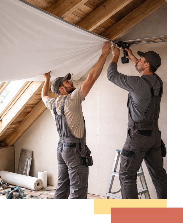 Монтаж натяжного потолка в мансарде в Клинцах
