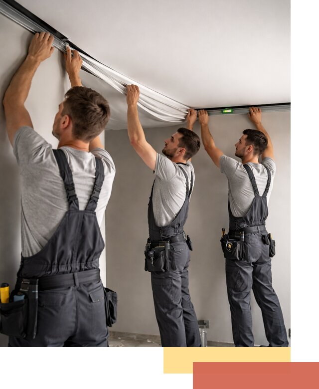 Теневые натяжные потолки в Клинцах: монтаж и отделка быстро и качественно