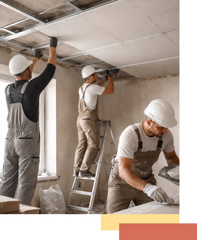 Одноуровневый потолок из гипсокартона в Клинцах — монтаж и отделка