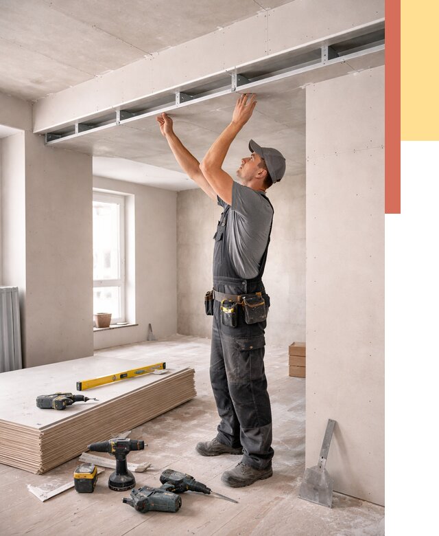 Потолок из гипсокартона с нишей в Клинцах от 1300 руб. под ключ | ОТДЕЛОЧНИК-Клы