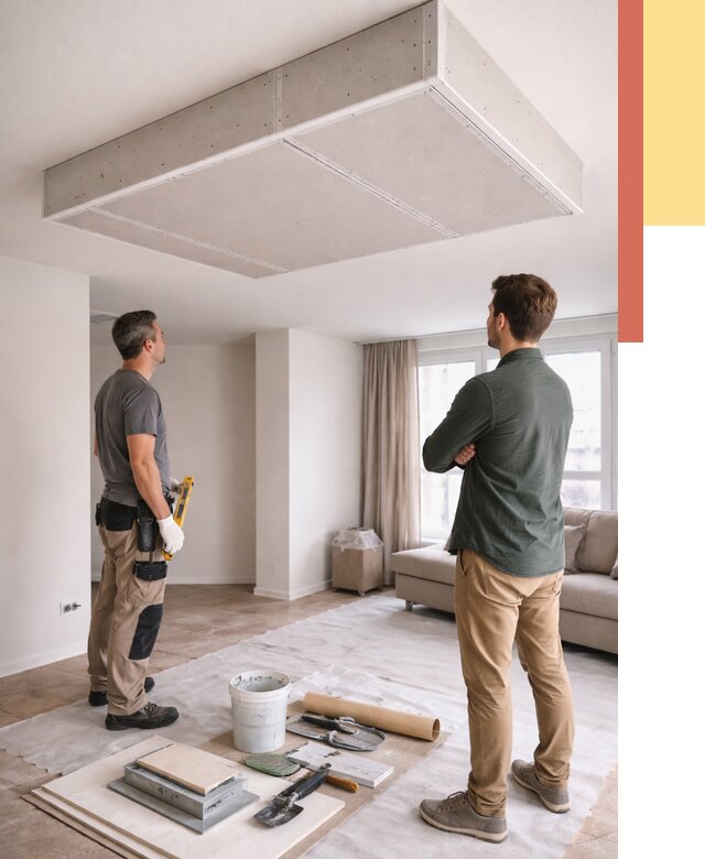 Короб на потолке из гипсокартона в Клинцах от 2287 руб. — монтаж и услуги под ключ | ОТДЕЛОЧНИК-Клы