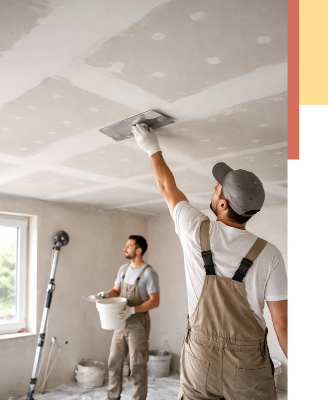Шпаклевка потолка из гипсокартона в Клинцах от 3327 руб./м2 — услуги под ключ | ОТДЕЛОЧНИК-Клы