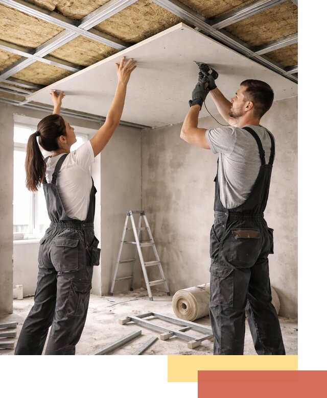 Звукоизоляция потолка из ГКЛ в Клинцах профессионально и надежно