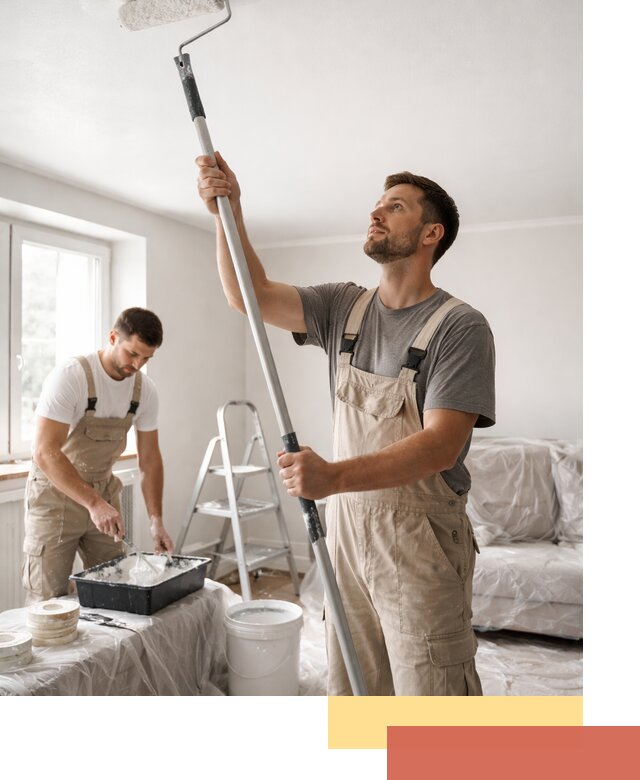 Покраска потолка водоэмульсионной краской в Клинцах