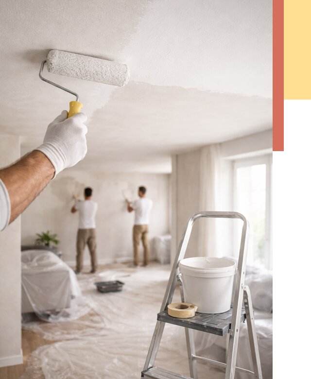 Покраска потолка акриловой краской в Клинцах от 2599 руб. | ОТДЕЛОЧНИК-Клы