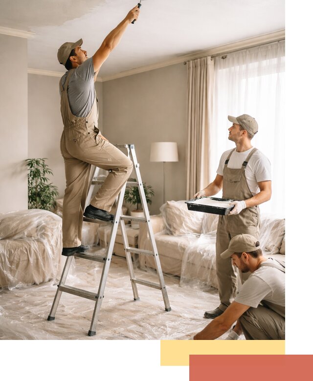 Покраска потолков акриловой краской в Клинцах качественно и быстро