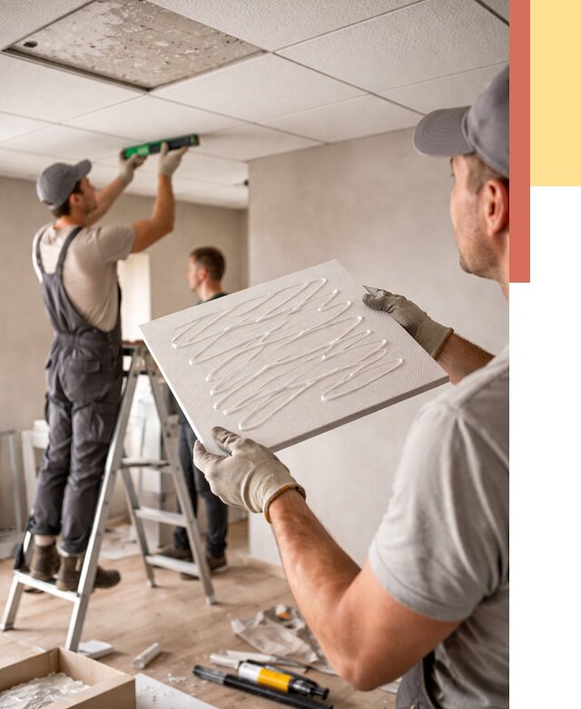 Монтаж потолочной плитки в Клинцах от 4678 руб. — быстро и недорого | ОТДЕЛОЧНИК-Клы