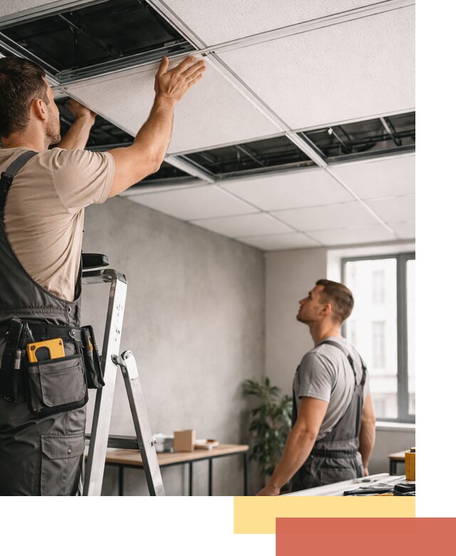 Монтаж потолочной плитки в Клинцах качественно и в срок