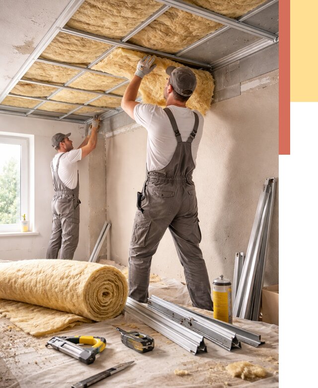 Утепление потолка в Клинцах от 7485 руб/м2 — недорого, быстро, под ключ | ОТДЕЛОЧНИК-Клы