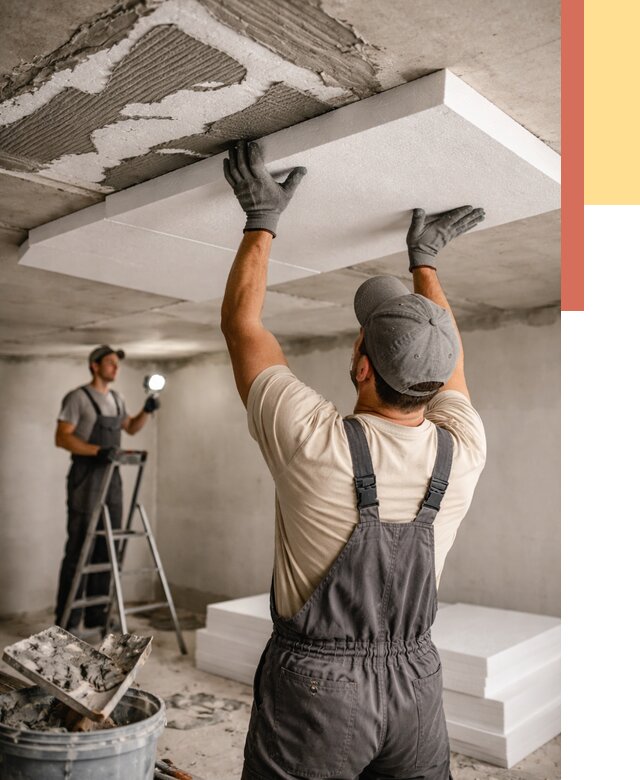 Утепление потолка пенопластом в Клинцах от 4678 руб/м2 — недорого и быстро | ОТДЕЛОЧНИК-Клы