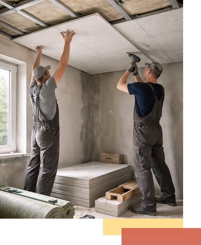 Шумоизоляция потолка панелями ЗИПС в Клинцах